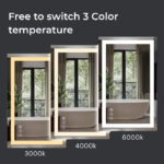 Aqua Frameless LED Mirror with Front & Backlight - Image 4