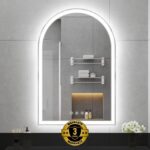 Aqua Arched LED Mirror with Front & Backlight - Image 2