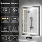 Aqua Framed LED Mirror with Front & Backlight - Image 6