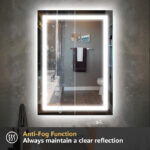 Aqua Frameless LED Mirror with Front & Backlight - Image 3