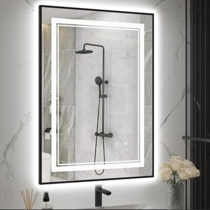 Aqua Framed LED Mirror
