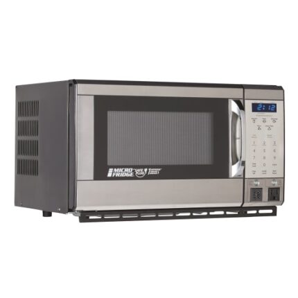MicroFridge® Microwave with Smoke Sensor & USB Charging Station, 0.7 Cu Ft, 700 Watts, Stainless